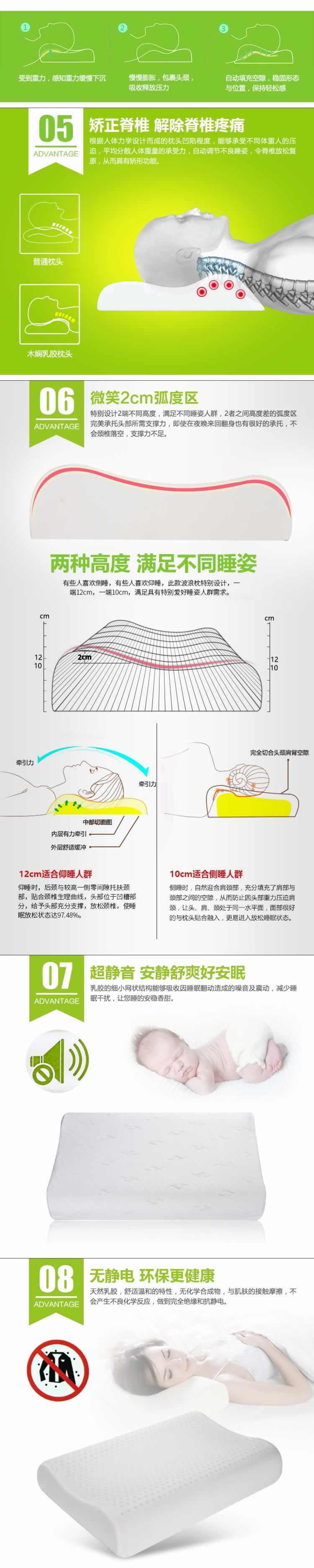 天然乳胶枕头详情